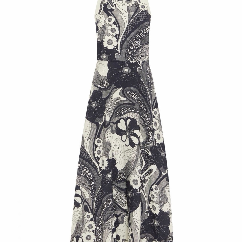 Alemais Navy and White Midi Dress - Picture 2 of 7